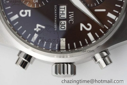 MIROTIME 1222 Thermal Pilot Chrono SS AZF 1:1 Best Edition Brown Dial on Brown Leather Strap A 7062